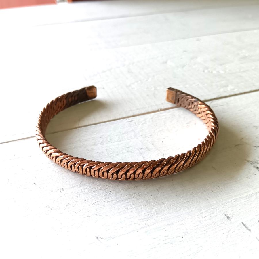 銅 バングル コッパー ブレスレット ネパール ハンドメイド エスニック