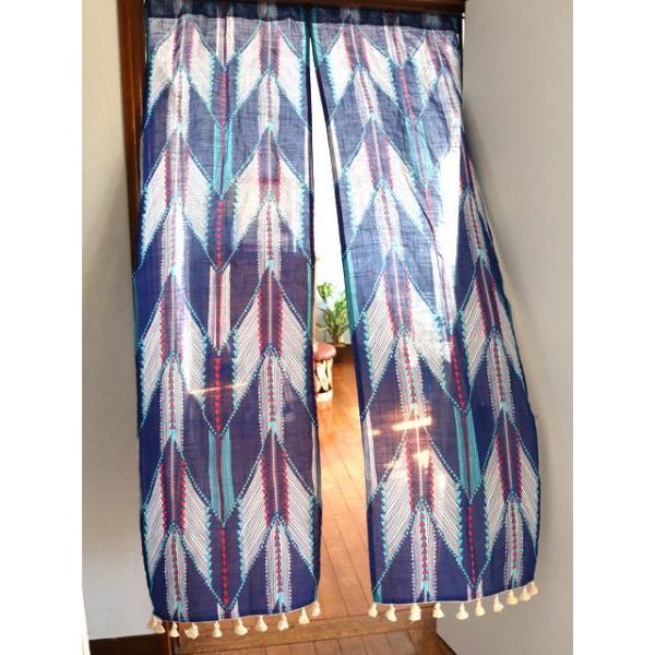 のれん ロング おしゃれ 暖簾 目隠し 間仕切り 玄関 キッチン アジアン チャイハネ エスニック Am 119 アジアンエスニックのゴア ガジャ 通販 Yahoo ショッピング