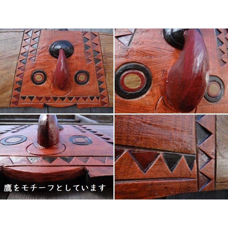 アフリカ 伝統 木彫り ホークマスク ブルキナファソ マスク バリ