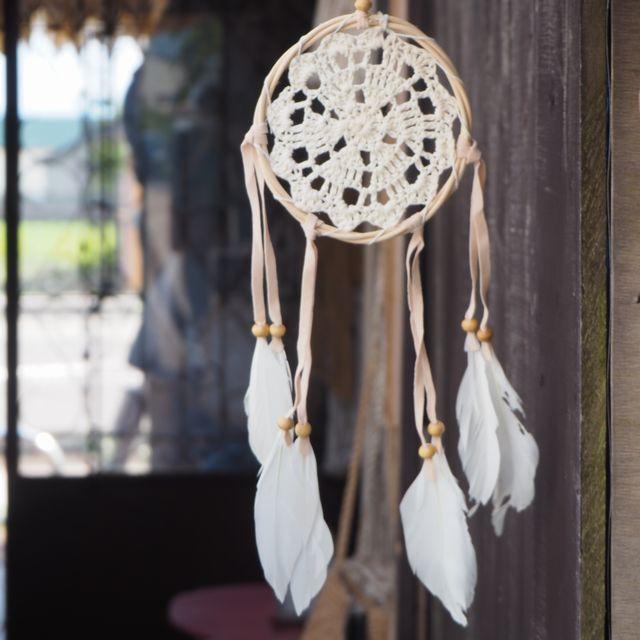 クロシェドリームキャッチャー 直径11cm ドリームキャッチャー 車 お守り 魔除け 快眠 飾り 風水 置物 小物 おしゃれ オブジェ ディスプレイ ビーズ Lin 03 アジアンエスニックのゴア ガジャ 通販 Yahoo ショッピング