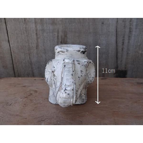 素焼き テラコッタ キャンドルホルダー 癒し アジアン バリ ゾウ 象 お