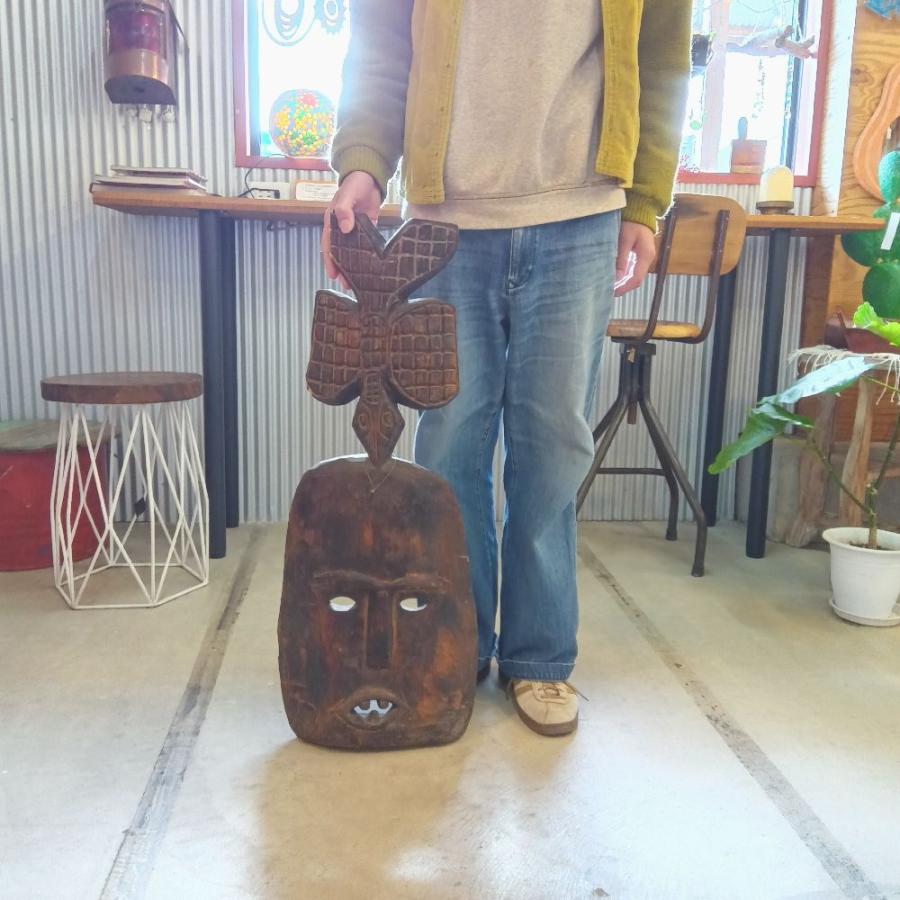 木彫り マスク お面 特大 87cm オブジェ 置物 インドネシア バリ島