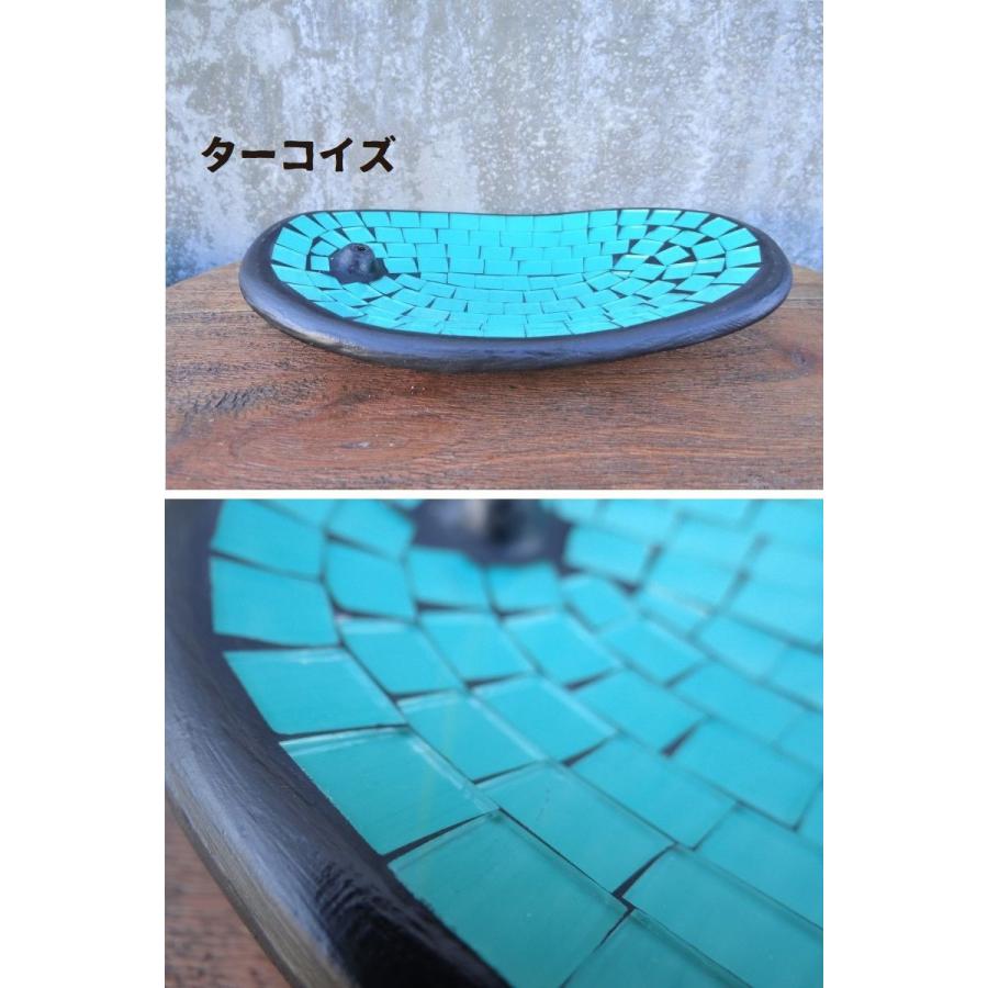 香立て インセンスホルダー ガラス モザイク スティック香 アジアン