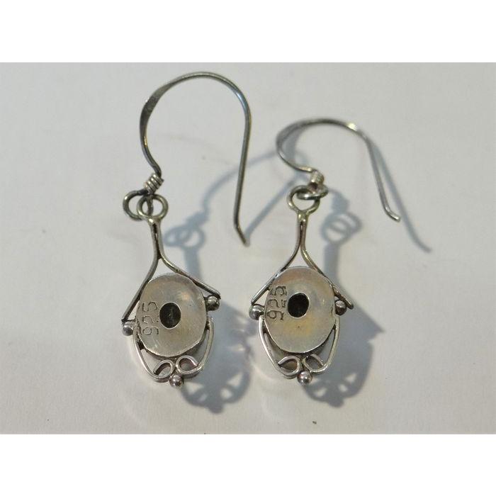 シルバーアクセサリー シルバー 928 ピアス 天然石 ネパール 透かし 