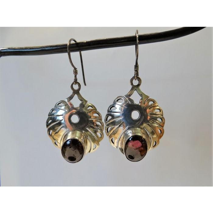 シルバーアクセサリー シルバー 932 ピアス 天然石 ネパール 透かし