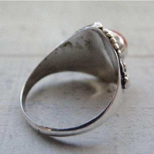 シルバーアクセサリー シルバー925 天然石 リング 指輪 コーラル 