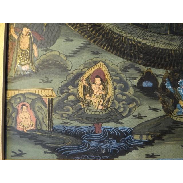 送料無料 一点物 タンカ 曼荼羅 マンダラ ブッダ 仏陀 26×33cm 仏画