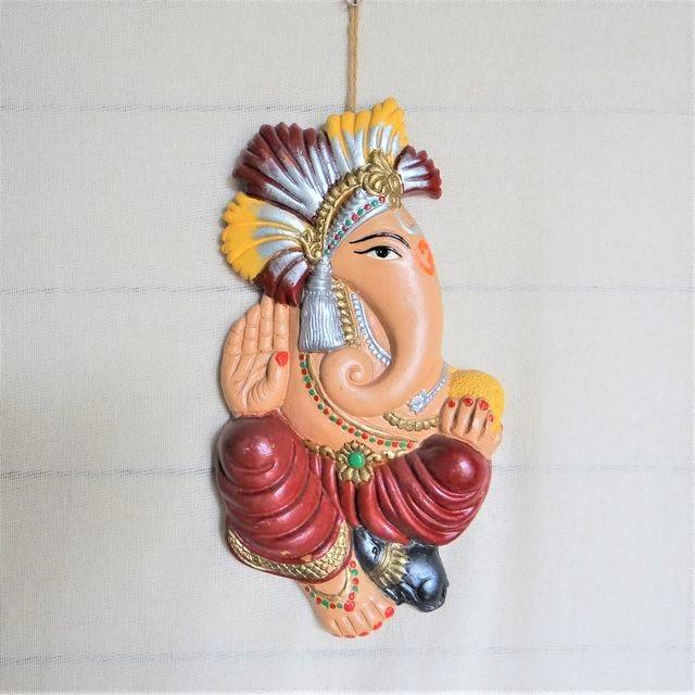 ガネーシャ 壁掛け 夢をかなえるゾウ 商売 学問 金運 ご利益 縁起 素焼き 受験 アジアン雑貨 エスニック雑貨 Teraganesha アジアンエスニックのゴア ガジャ 通販 Yahoo ショッピング