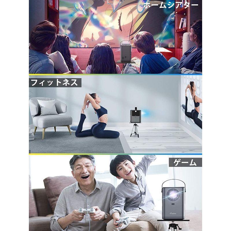 ELEPHAS WiFi プロジェクター 4800lm 1920×1080最大解像度 スマホと直接接続 変換ケーブル不要 Bluetooth スマホと直接接続 WiFi プロジェクター 4800lm 1920×1080最大解像度 変換ケーブル不要 Bluetooth