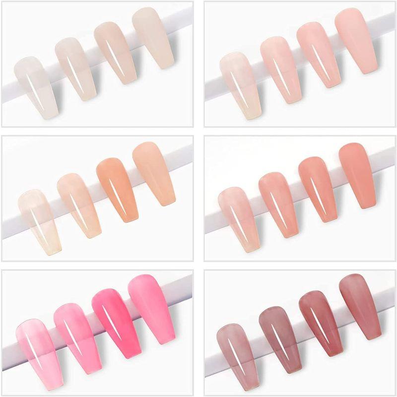 Biutee カラーネイルジェル ピンクジェル 6色 8ml 透け感あり クリアピンク系 桜色 UV/LED対応 花のようにカラージェル 夏 :20220801170103-00675:GOAT!ショップ 通販 ❤カラーネイルジェル ピンクジェル 6色 8ml クリアピンク系 桜色