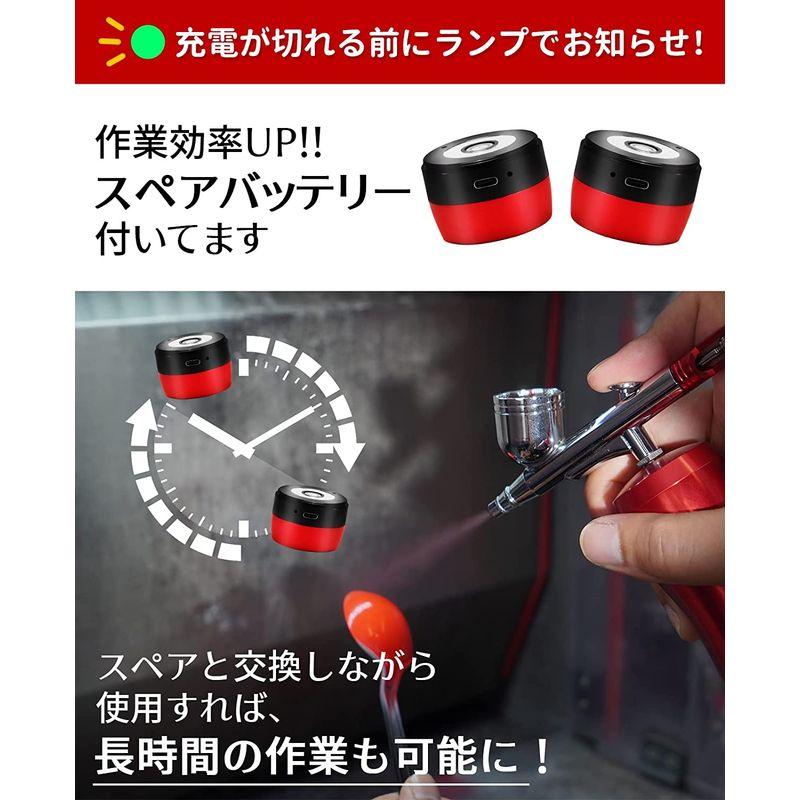 エアブラシ エアーブラシ 充電式 模型 塗装工具ダブルアクション 電池