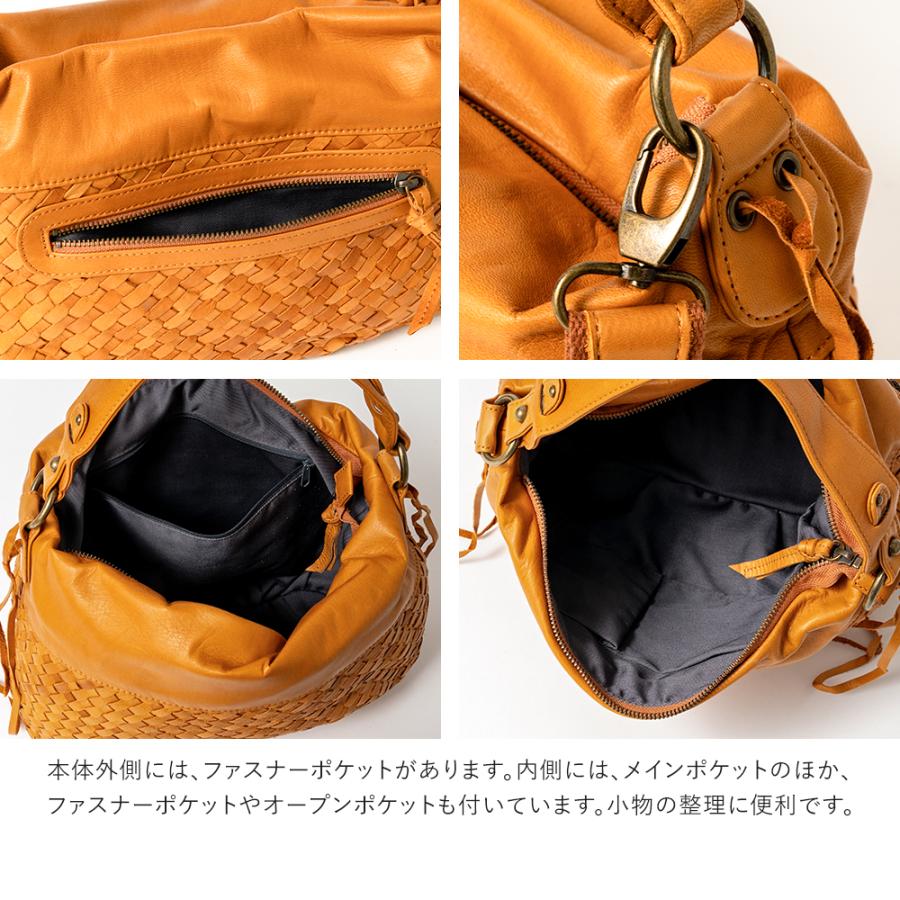 ショルダーバッグ レディース 本革 2way 斜めがけ 馬革 メッシュ 