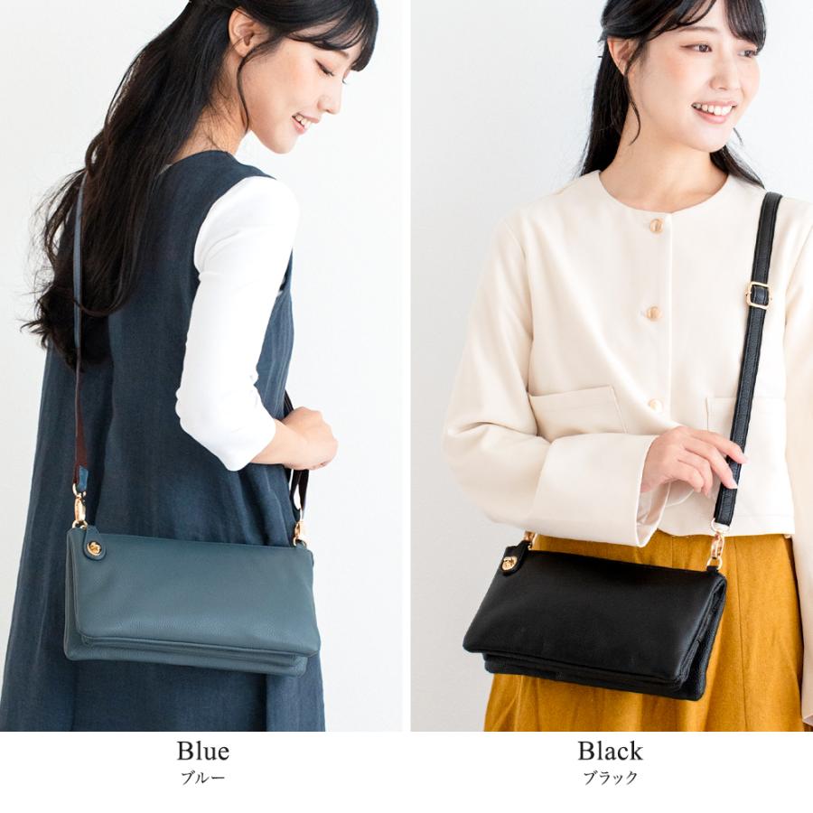 お財布ポシェット 本革 お財布ショルダー バッグ お財布バッグ スマホショルダー 小さめ ミニ レディース 革 旅行 PRAGMA プラグマの画像