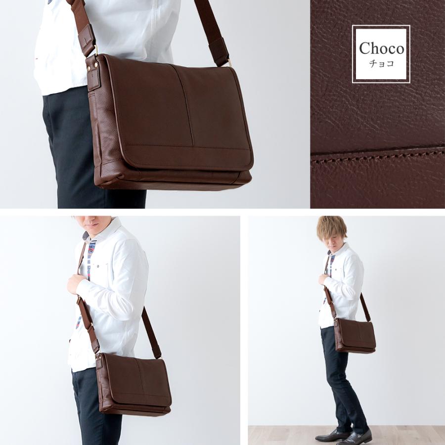 豊岡鞄 メンズ バッグ ショルダーバッグ 本革 日本製 A4 横型 軽い 斜