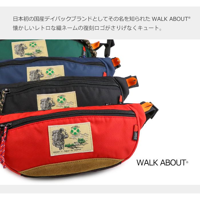 豊岡鞄 ウエストバッグ WALKABOUT ボディバッグ ウエストポーチ 軽量 斜め掛け ウォークアバウトの画像