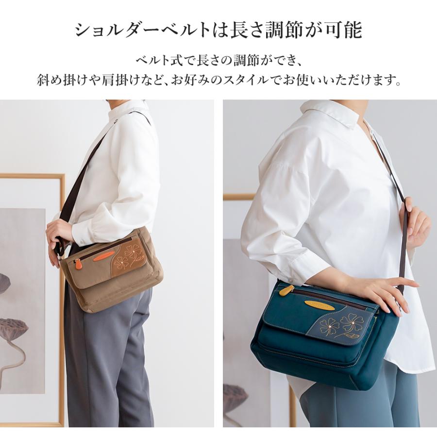 吉田カバン 多収納斜め掛けバッグ 中号 撥水ナイロン素材 ショルダーバッグ レディース ナイロン 斜めがけ バッグ 軽量 撥水