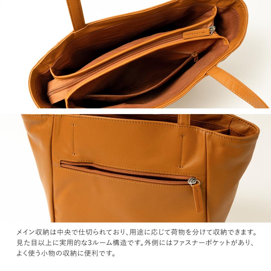 トートバッグ レディース 本革 レザー バッグ 山羊革 軽量 軽い