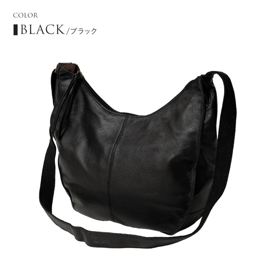 ショルダーバッグ レディース 本革 ハーフムーンバッグ 三日月型 斜