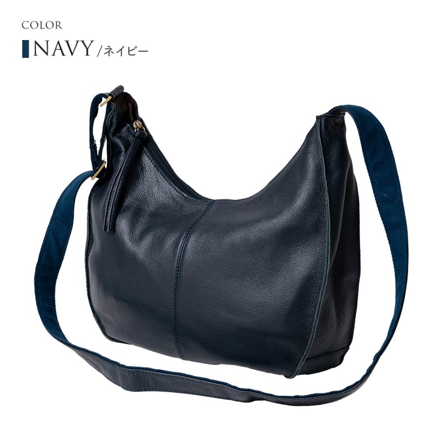 ショルダーバッグ レディース 本革 ハーフムーンバッグ 三日月型 斜