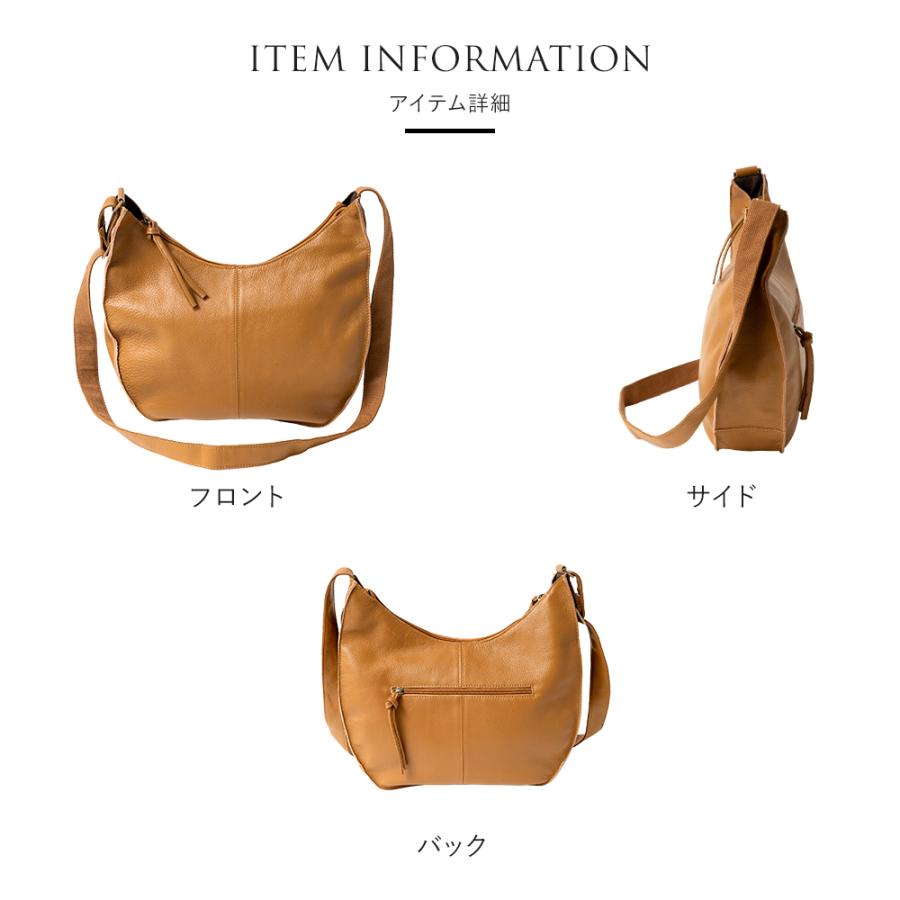 ショルダーバッグ レディース 本革 ハーフムーンバッグ 三日月型 斜