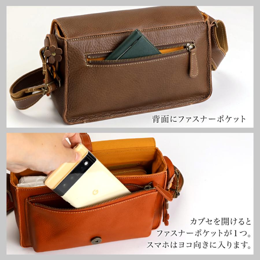 Prego プレーゴ ショルダーバッグ カーキ PVC レザー 斜め掛け SACURA 