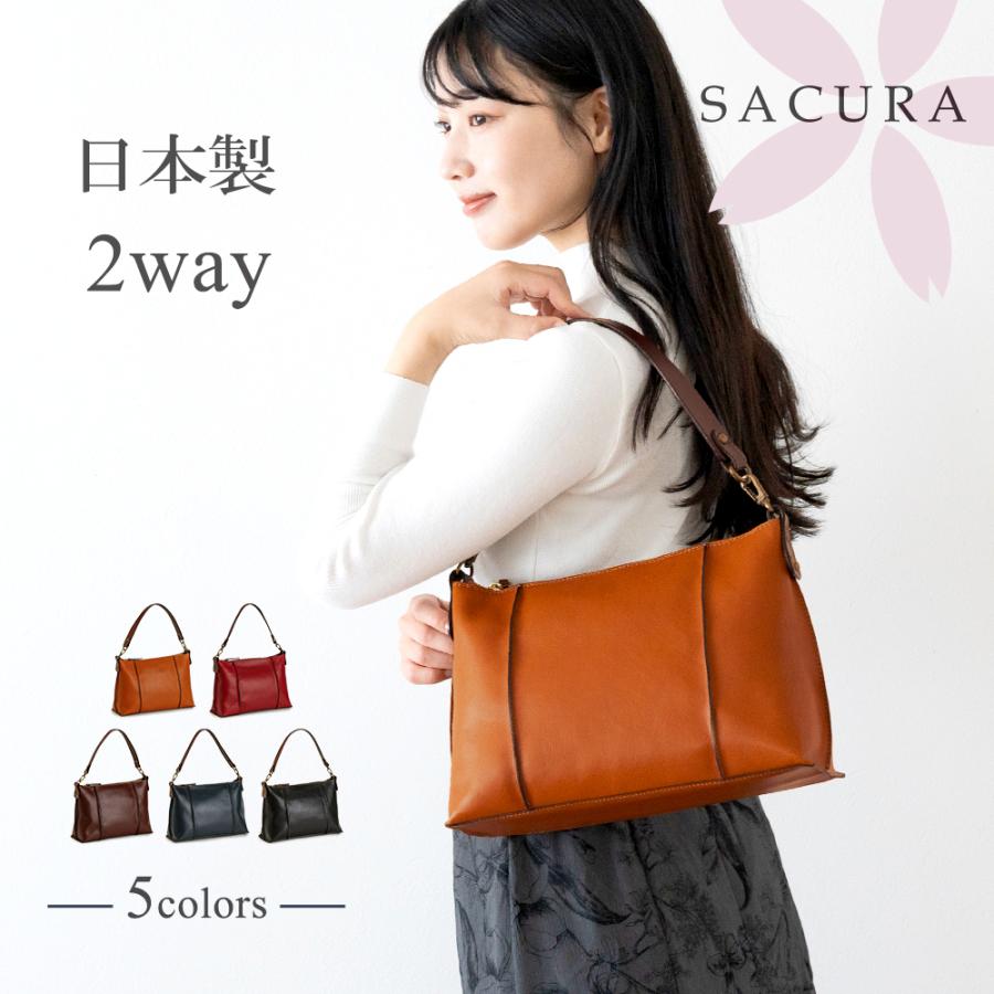 SACURA（サクラ） 日本製 ショルダーバッグ レディース 本革 バッグ 