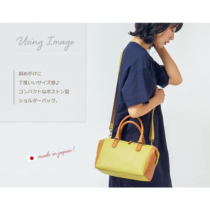 SACURA ショルダーバッグ レディース 革 ミニ ボストンバッグ