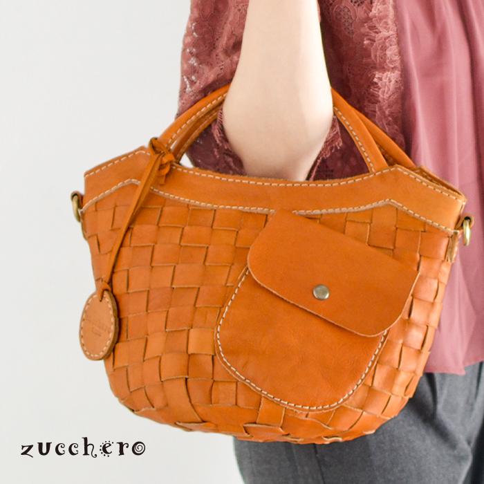 zucchelo filatoズッケロフィラート レザーメッシュバッグ レッド zucchero filato Zucchero ズッケロ フィラート 牛革メッシュ