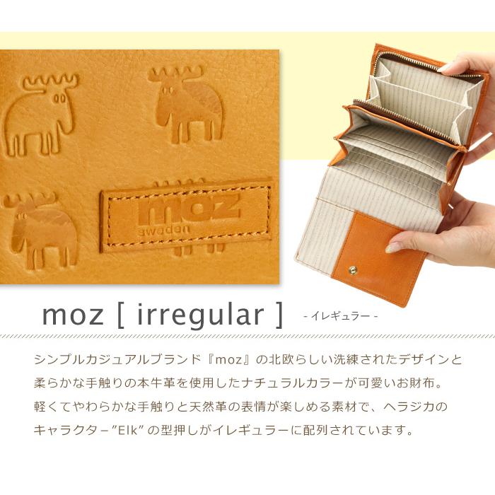 moz（モズ） 財布 二つ折り財布 レディース 本革 女性 人気 irregular