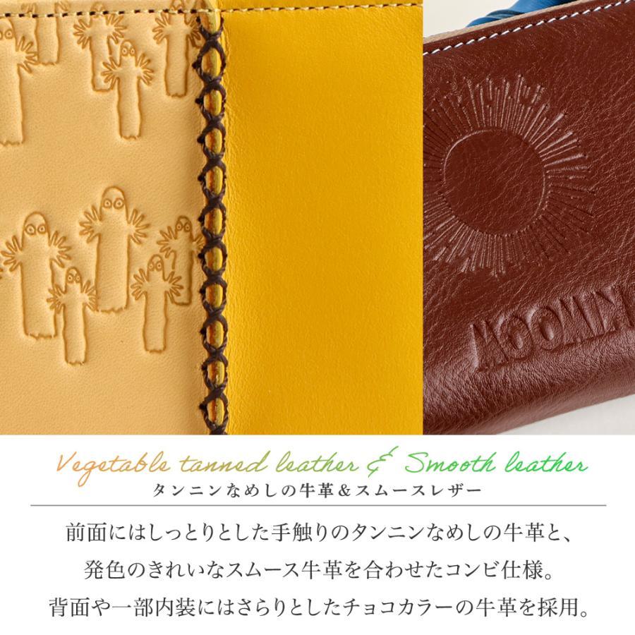 MOOMIN（ムーミン） 二つ折り財布 レディース 財布 本革 牛革 L字
