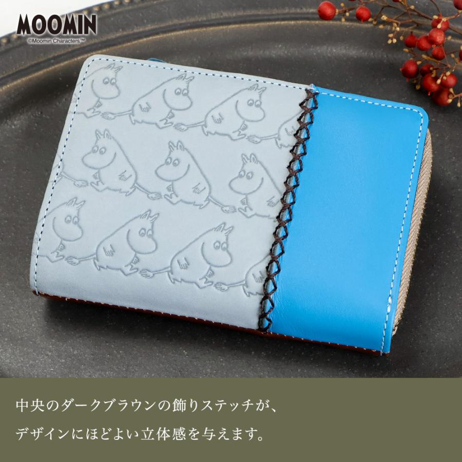MOOMIN（ムーミン） 二つ折り財布 レディース 財布 本革 牛革 L字