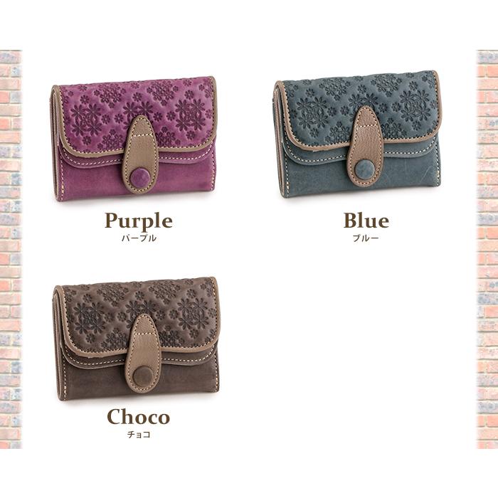 三つ折り財布 レディース 本革 お財布 コンパクト ボックス型小銭入れ