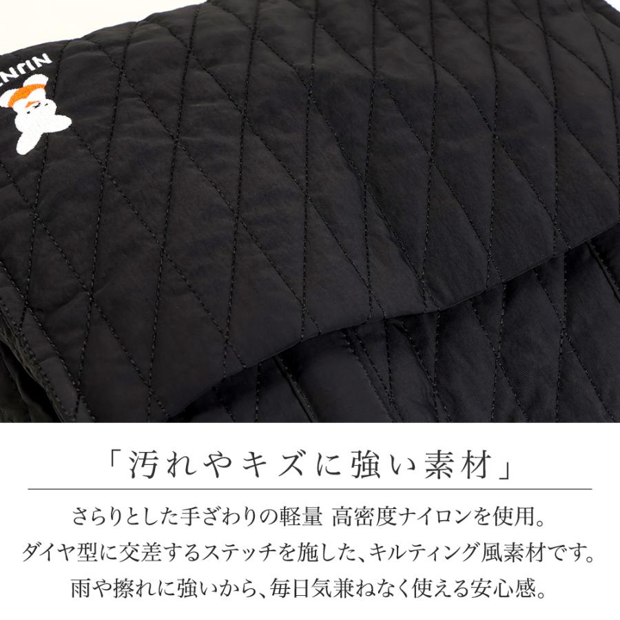 ミッフィー バッグ 2way ショルダーバッグ レディース トートバッグ A4 ナイロン 軽量 イザック Y'SACCS コラボ キルティング ポーチ付き 刺繍 大きめ miffyの画像