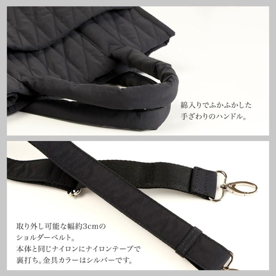 ミッフィー バッグ 2way ショルダーバッグ レディース トートバッグ A4 ナイロン 軽量 イザック Y'SACCS コラボ キルティング ポーチ付き 刺繍 大きめ miffyの画像