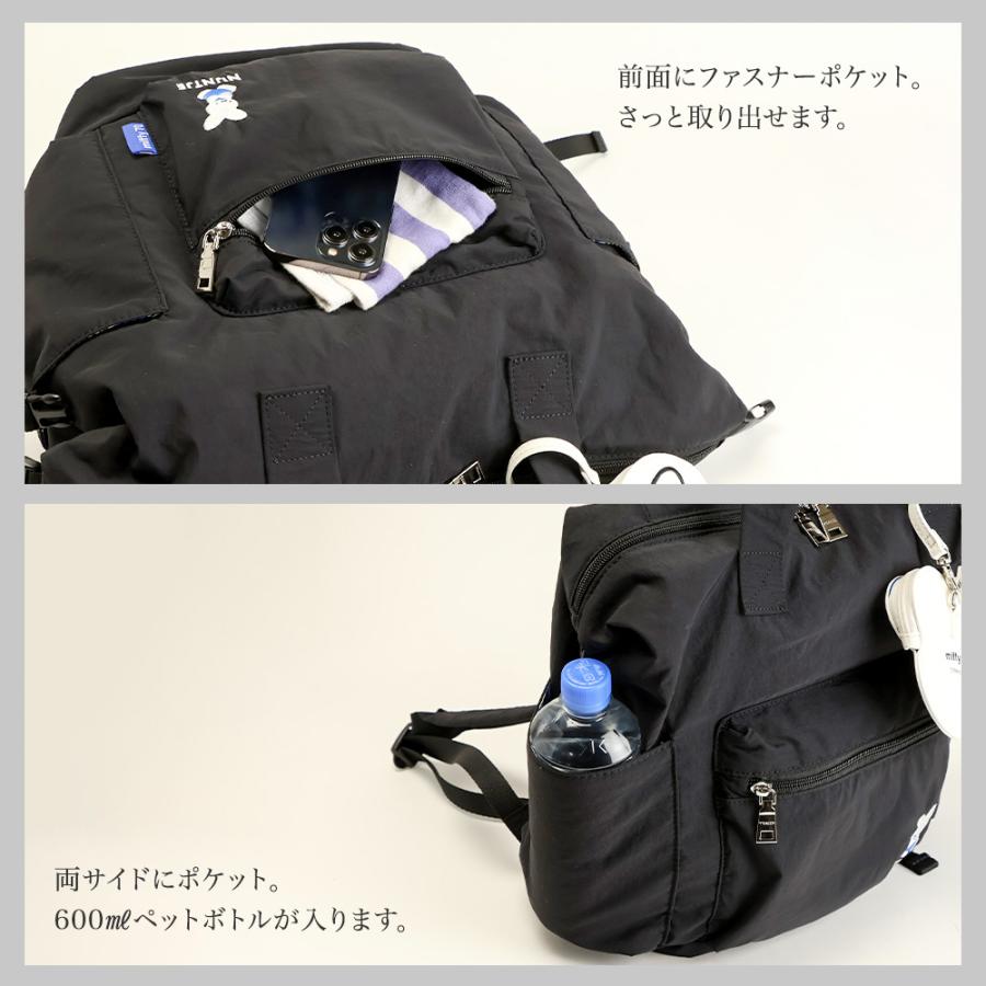 ミッフィー バッグ リュック レディース トート A4 ナイロン 軽量 イザック Y'SACCS コラボ 70周年 リュックサック バックパック ポーチ付き 刺繍 大きめ miffyの画像