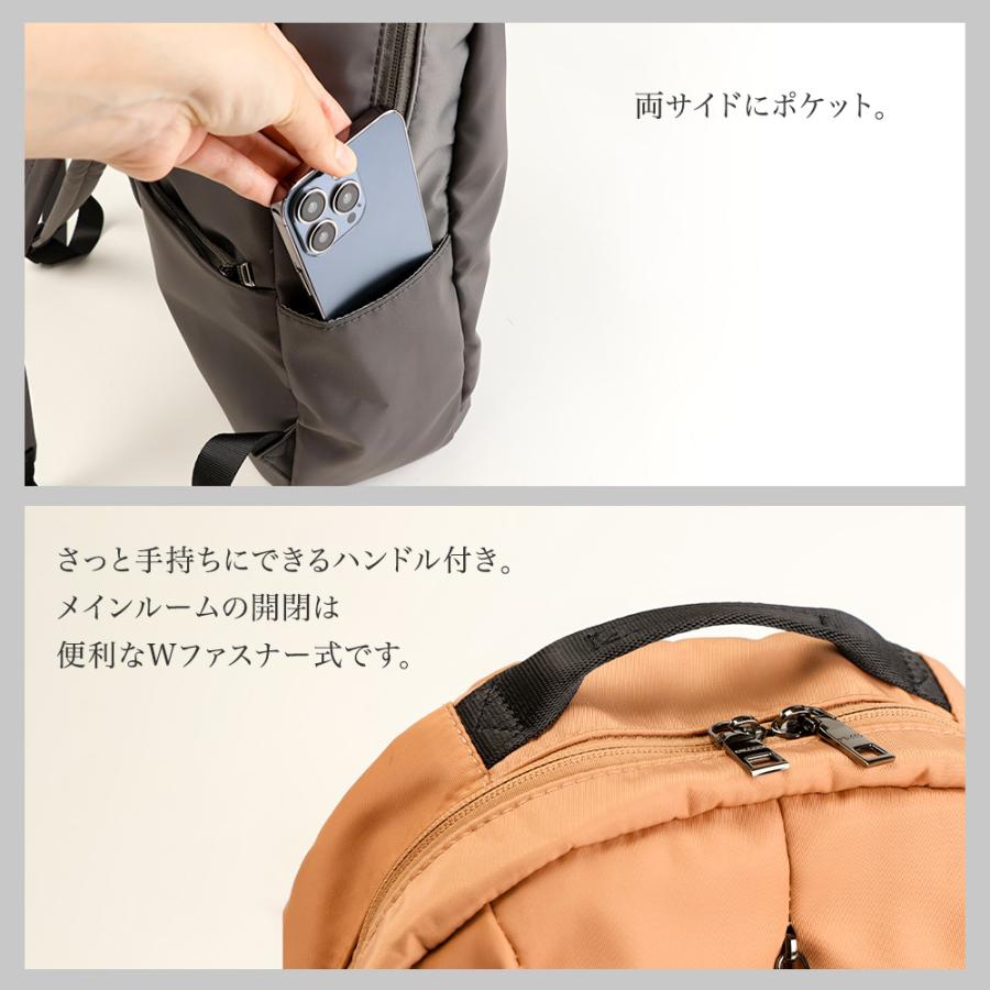 リュック レディース a4 大きめ Y'SACCS vous et イザック ヴーエ 撥水 ナイロン 軽量 軽い 通勤 通学 リュックサック 大容量 旅行 マザーズバッグ おしゃれの画像