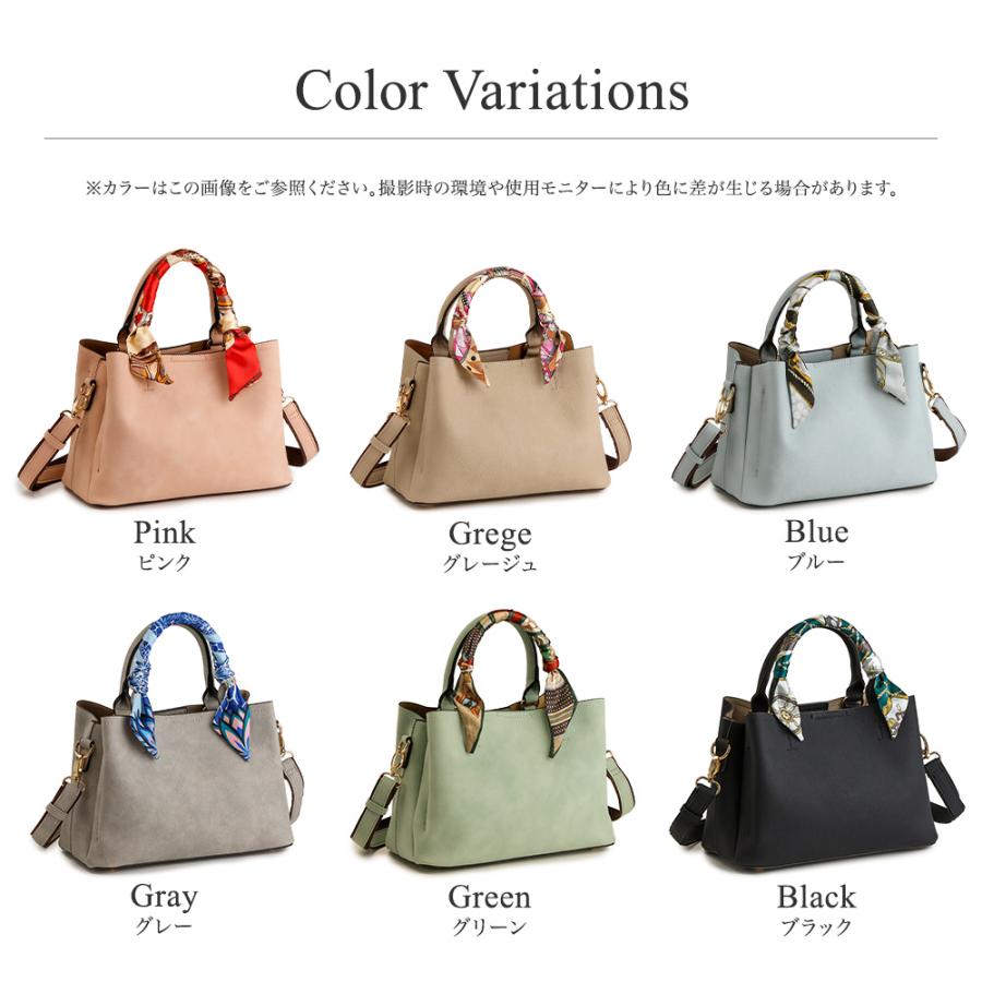 トートバッグ レディース ショルダーバッグ 小さめ 斜めがけ 通勤バッグ 春 バック ポケット多い スカーフ PRAGMA プラグマの画像