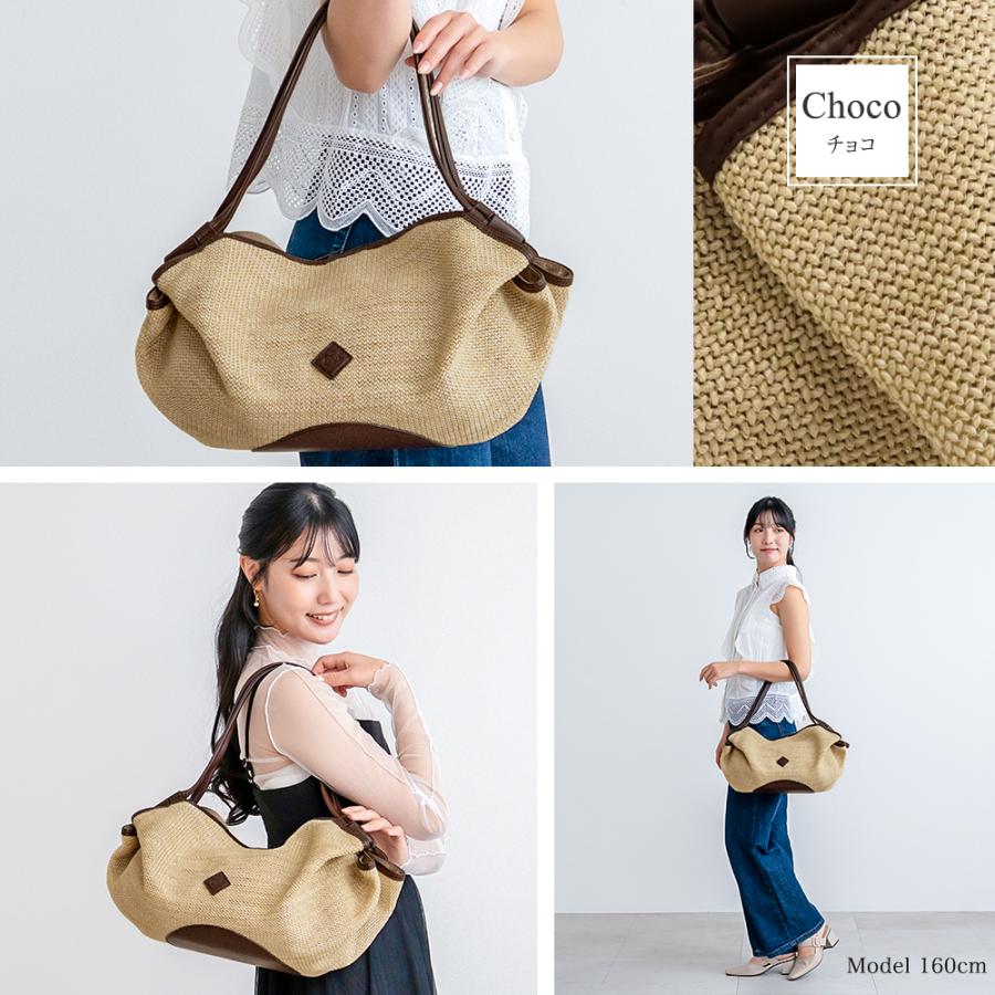 トートバッグ レディース かごバッグ 夏 バッグ 小さめ 軽量 肩掛け 軽い カゴ バック サマーバッグ マチ広 ナチュラル おしゃれ きれいめ ブランド PRAGMA | PRAGMA | 08