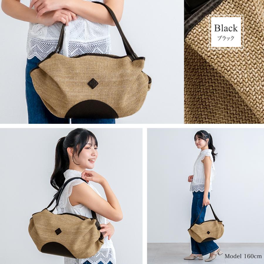 トートバッグ レディース かごバッグ 夏 バッグ 小さめ 軽量 肩掛け 軽い カゴ バック サマーバッグ マチ広 ナチュラル おしゃれ きれいめ ブランド PRAGMA | PRAGMA | 11
