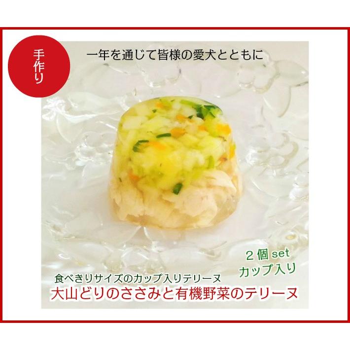 犬 手作り食 ごはん 無添加 ドッグフード ギフト 誕生日 ケーキ おやつ 老犬 トッピング 大山どりのささみと有機野菜のカップ入りテリーヌ Ck 8 手作り派犬ごはんの専門店ごちでり 通販 Yahoo ショッピング