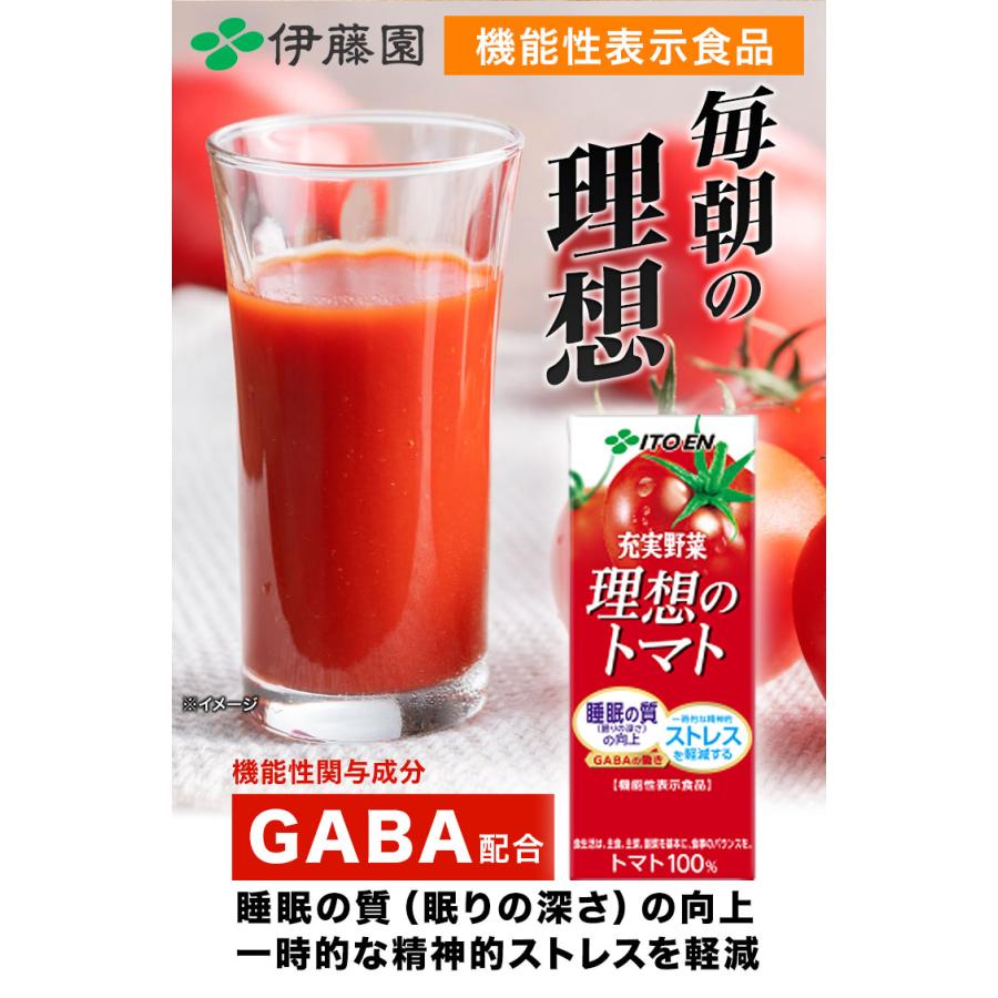 200ml 48本 充実野菜 理想のトマト 伊藤園 紙パック 特定表示食品