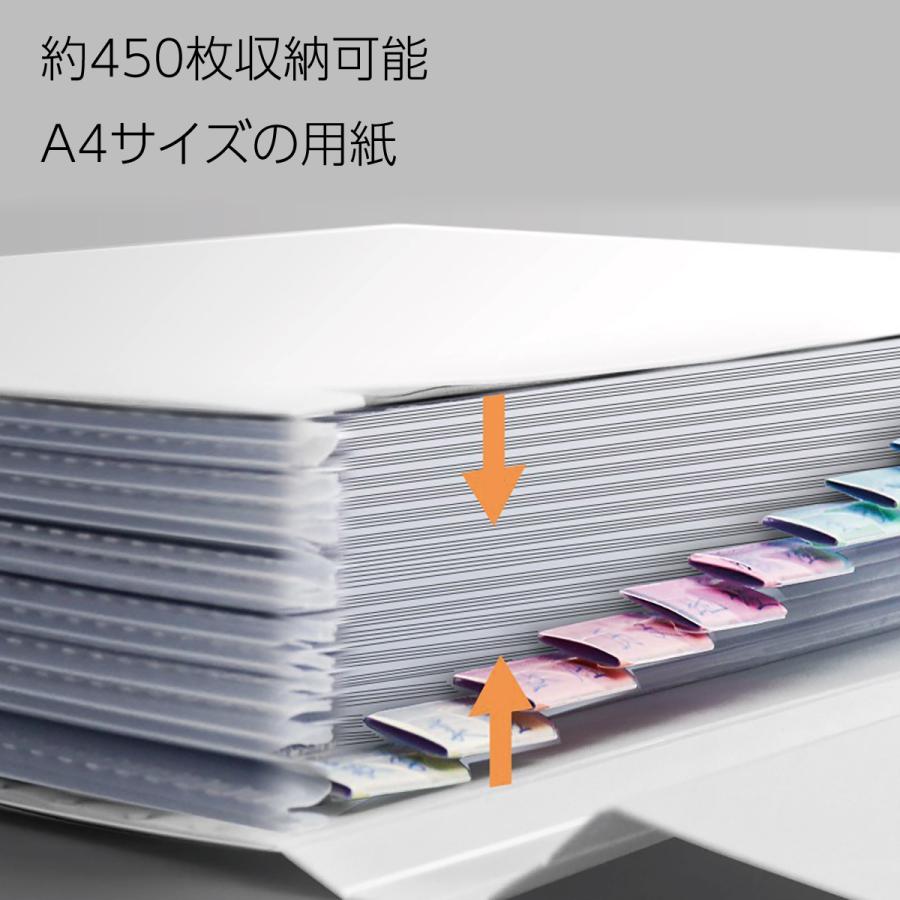 ファイル a4 アコーディオン 書類ケース レターケース ドキュメントファイル クリアファイル 13ポケット 450枚収納 便利 a-filecase |  | 07