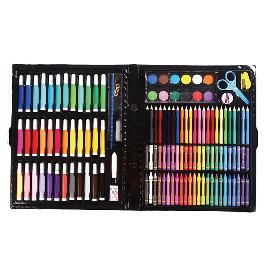 おお絵かきセット女の子 男の子 150個セット 文房具 色鉛筆 クレヨン