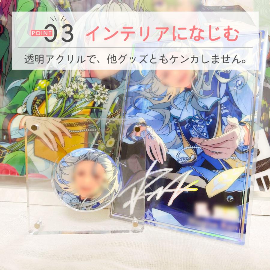 缶バッジ台 缶バッジディスプレイ 1枚用 2枚用 57mm 58mm ディスプレイ