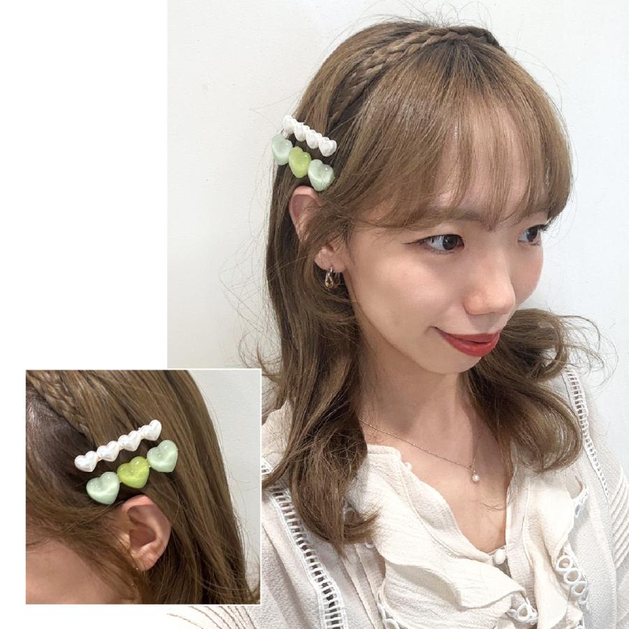 シフォンセット ヘアピン シュシュ ピアス 3点セット ヘアアクセサリー 