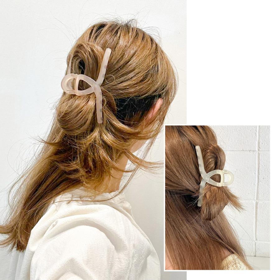 クリアセット ヘアクリップ ブレスレット ピアス 4点セット ヘア