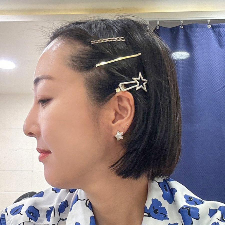 スターセット ヘアピン 3種類 ピアス 4点セット ヘアアクセサリー 韓国