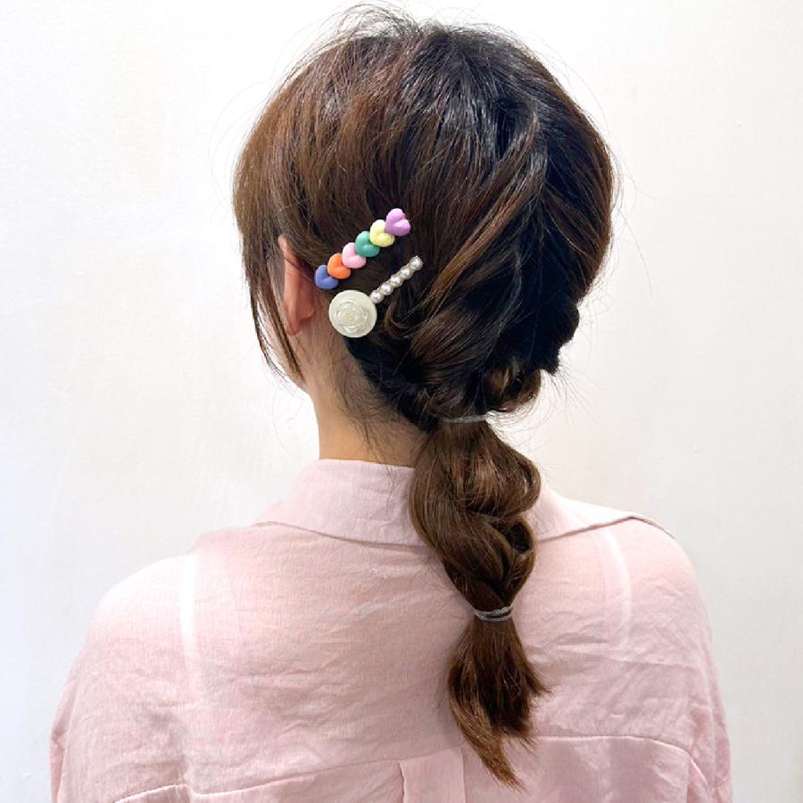 ラブリーセット ヘアピン 5点セット ヘアアクセサリー 韓国 母の日