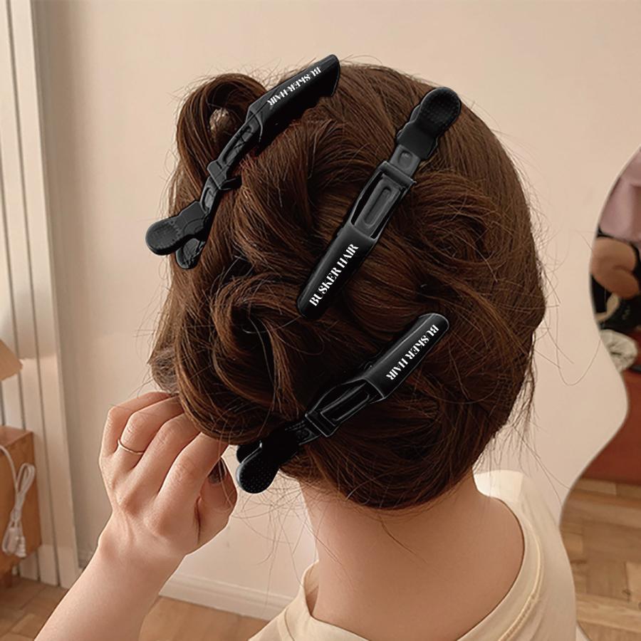 ヘアクリップ ワニクリップ 6本セット BUSKER HAIR バスカーヘア 韓国