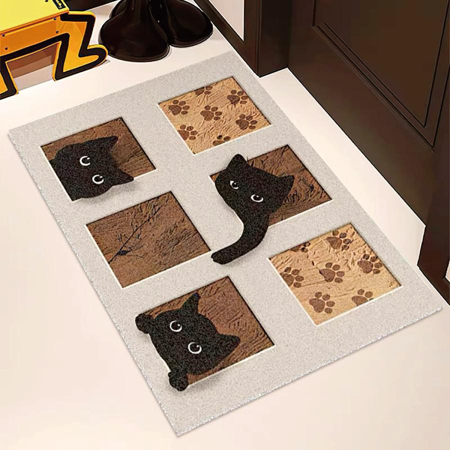 玄関マット 猫 ねこ 猫柄 インテリア雑貨 かわいい 泥落とし 洗える